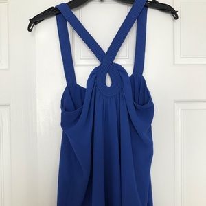 Naked Zebra royal blue tank